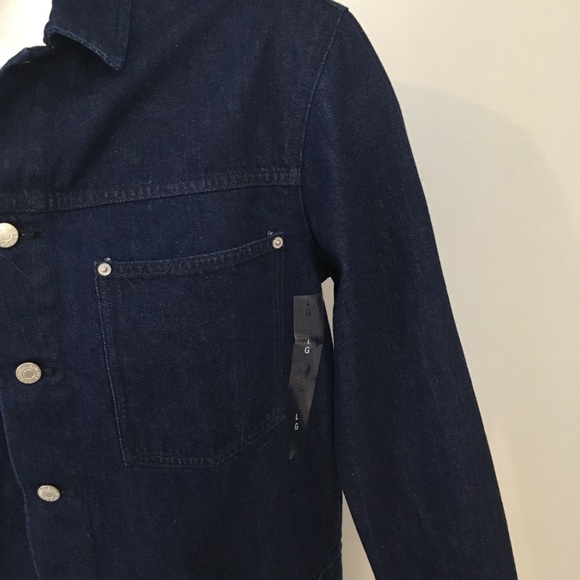 New! Calvin Klein Jean Dark Denim Jacket - Picture 3 of 10